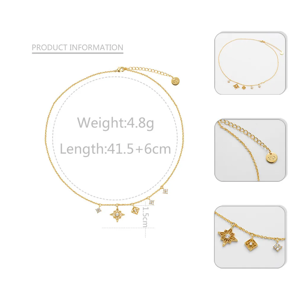 MLING, винтажное медное ожерелье из циркона, ожерелье, модное, снежинка, ключ, звезда, кулон, ожерелье для женщин