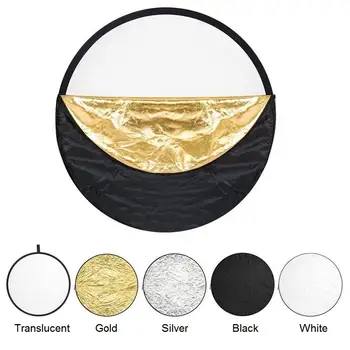 

Just Now 60cm 5in1 Collapsible Multi-Disc Photograph Round Light Reflector with Bag for Studio/any Photography Situation