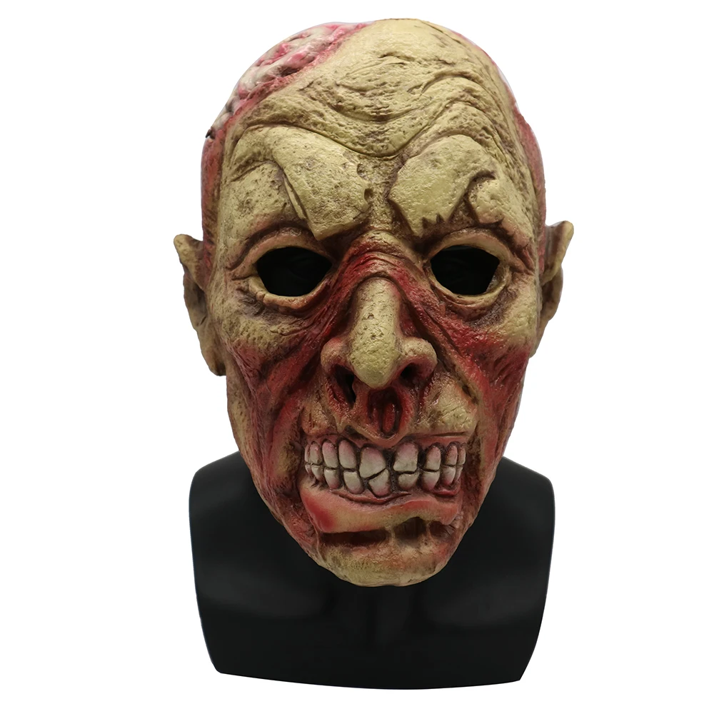 

Scary Bare Brain Zombie Latex Mask Halloween Horror Mask Adult Costume Cosplay Halloween Carnival Party Masks