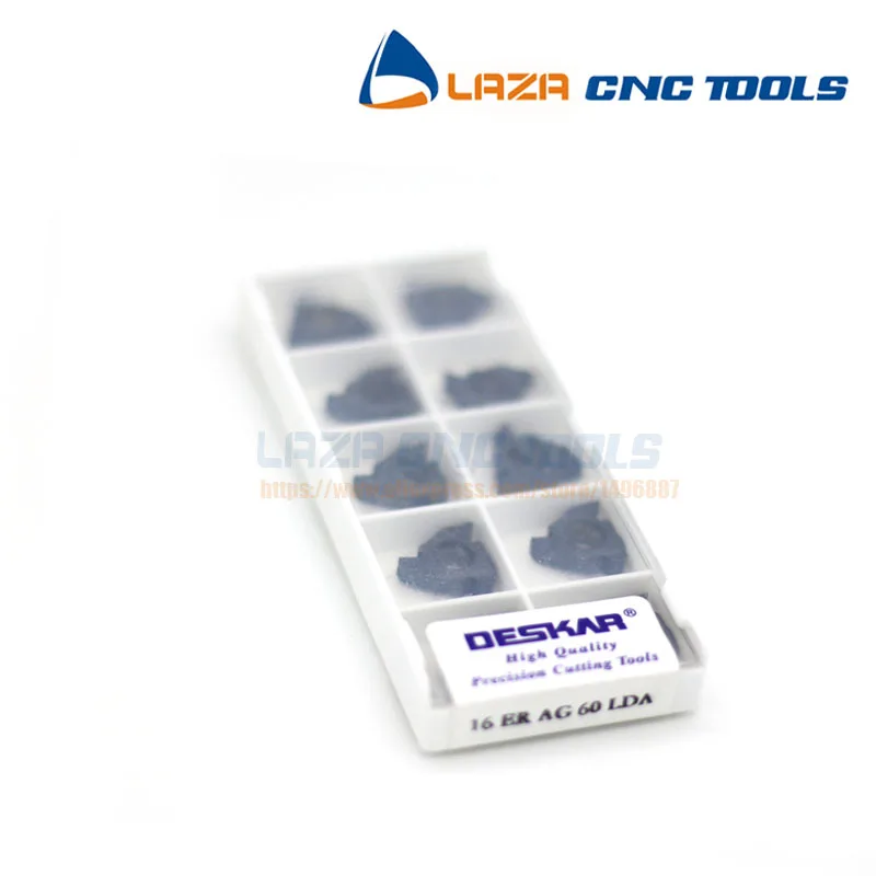 16ER 16IR AG60/AG55 LDA 16ER 16IR ISO0.5-ISO3.5 LDA* 10CPS deskar резьбы вставки карбида, Резьбовые лезвия для резки металла