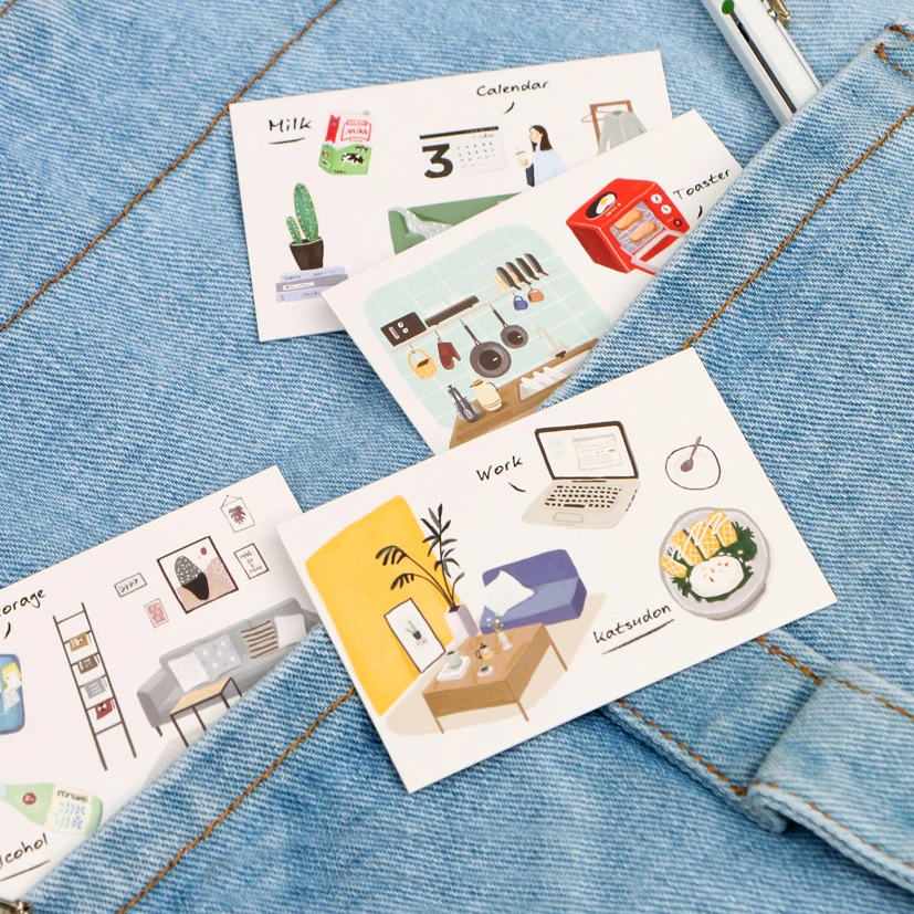 multi-use 5.2*8cm 54pcs Mini Card girl's wonderful life style Scrapbooking party invitation cards DIY | Дом и сад