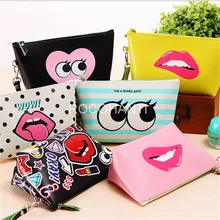 Hot Selling Creative Kawaii Cosmetic Bag for Girl Fashion PU Lash Large Capacity Waterproof Storage Bag Clutch New Style