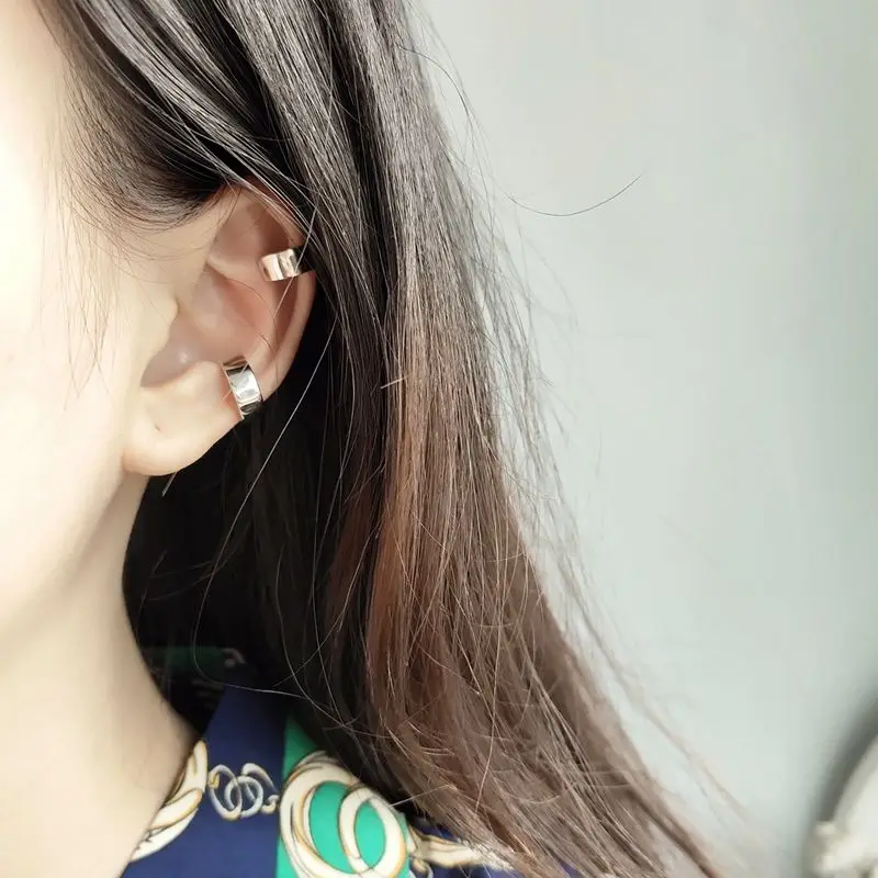 

Silvology 925 Sterling Silver Glossy Clip Earrings Simple Chic Geometric Elegant Earrings For Women 2019 Fashionable Jewelry