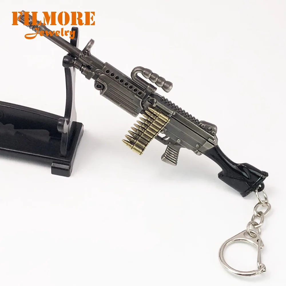 12 cm PUBG juego 5,56mm bala M249 llavero principal arma llavero pistola llavero Llaveros Chaveiro joyería de moda 12 cm PUBG juego 5,56mm bala M249 llavero principal arma llavero pistola llavero Llaveros Chaveiro joyería de moda