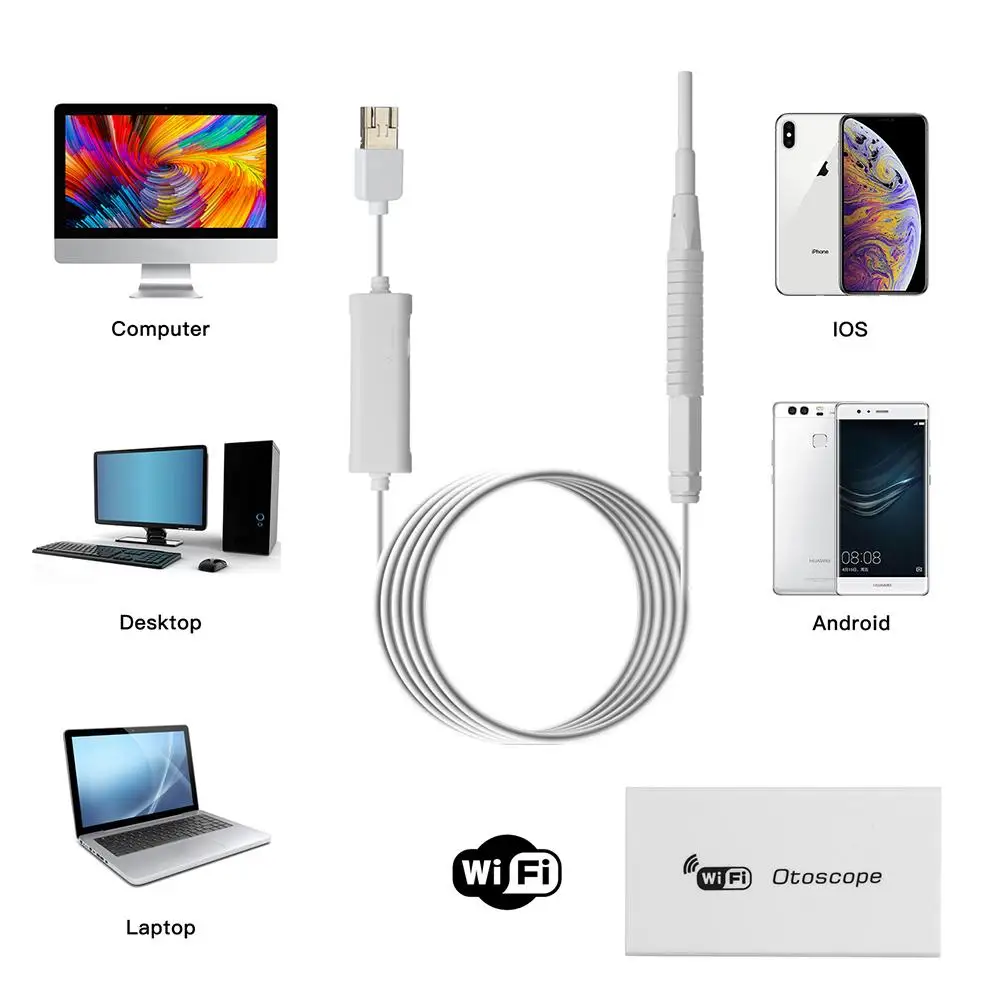 

3.9mm Wifi Mobile Phone Endoscope HD Pixel Cleaning Lens USB Camera for Android PC Borescope Tool for Smart Phone