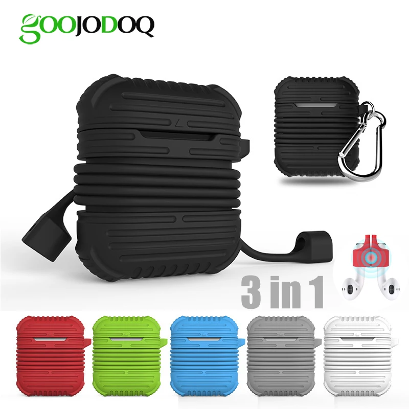 Для AirPods Airpod чехол 3 в 1 силиконовый для Air Pod Funda Coque беспроводной Chager Apple