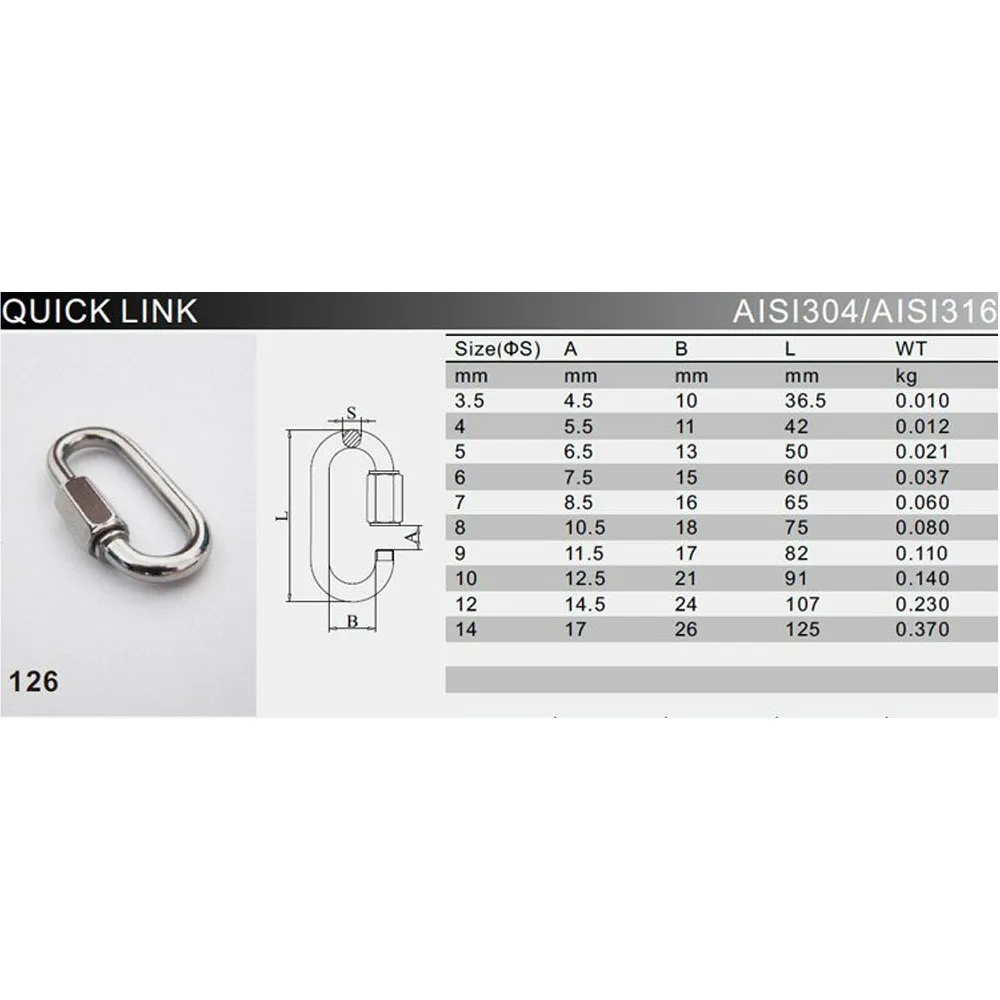 FFLSDR 304 Stainless Steel Multifunctional Carabiner Quick Oval Screwlock Link Lock Ring Hook M7 Pack of 2 FFLSDR 304 Stainless Steel Multifunctional Carabiner Quick Oval Screwlock Link Lock Ring Hook M7 Pack of 2
