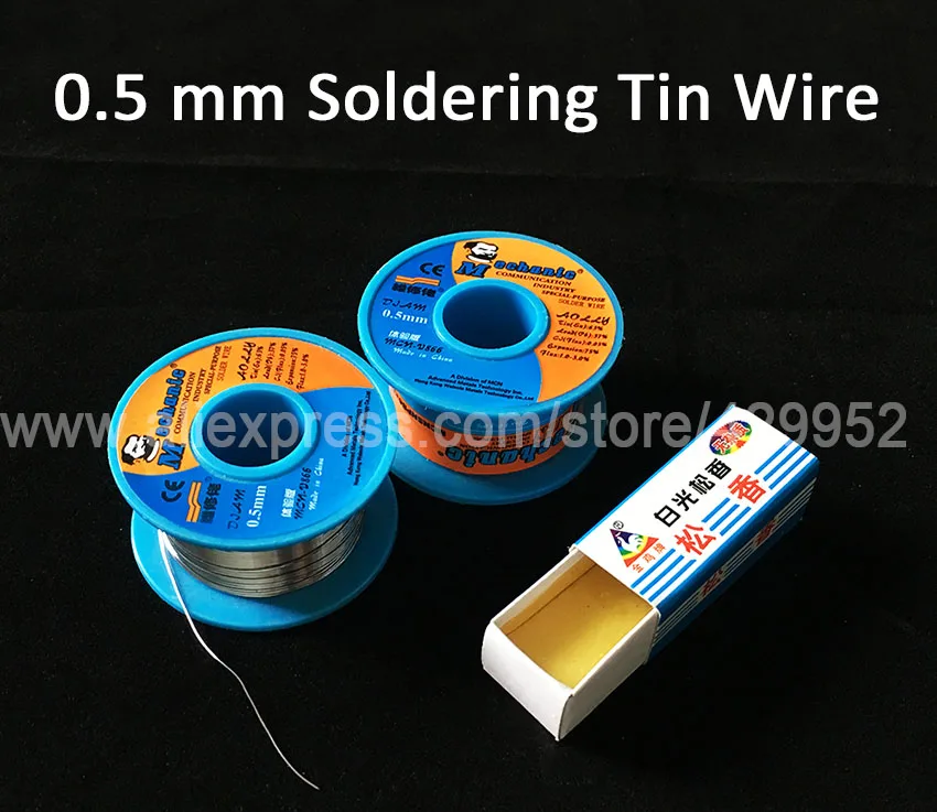

2 Pieces/Lot 0.5mm 63/37 Soldering Tin Lead Welding Iron Wire Rosin Core Roll Flux Reel With Rosin mcn-v866