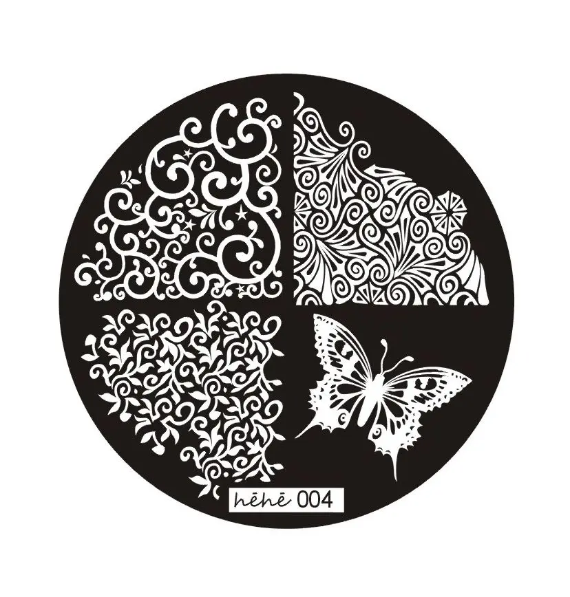 

2016 Hot Exclusively hehe-04 Fashion Manicure Templat DIY Nail Art Pattern Image Stamp Polish Stamping Plates 1PC Free Shipping