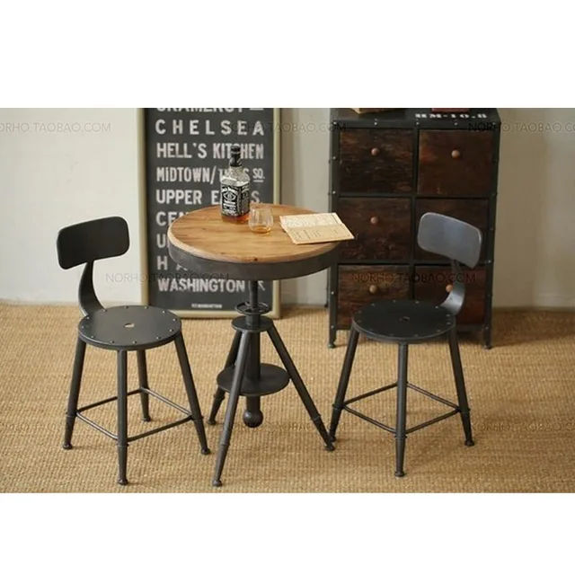 The Ancient Iron Metal Furniture Bar Table Chair 100 Wood Lifting The Ancient Iron Metal Furniture Bar Table Chair 100 Wood Lifting