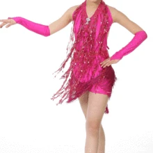 Международный детский день, детская одежда, танцевальные костюмы, платье для девочек, новые платья с бахромой и блестками для сцены