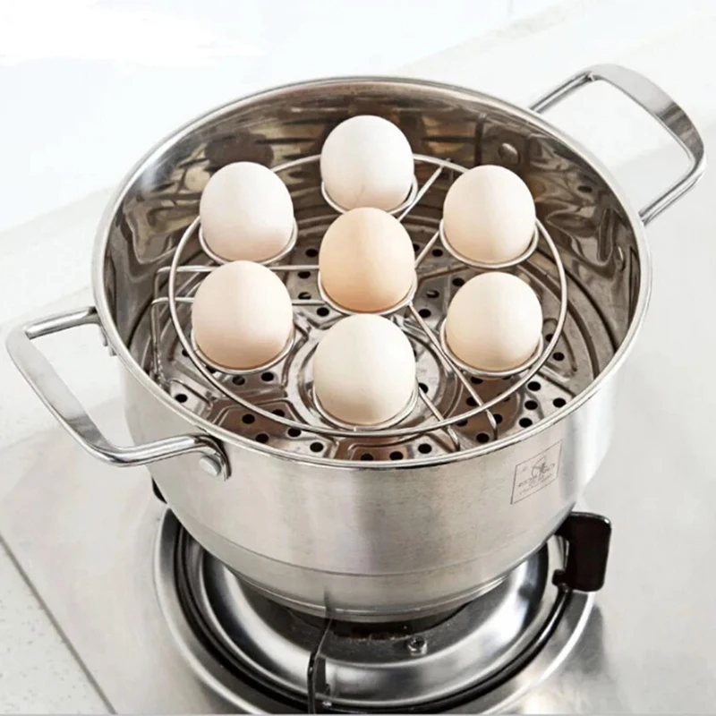Stainless Steel Egg Steamer Rack Pot Steam Egg Seperate Water Shelf