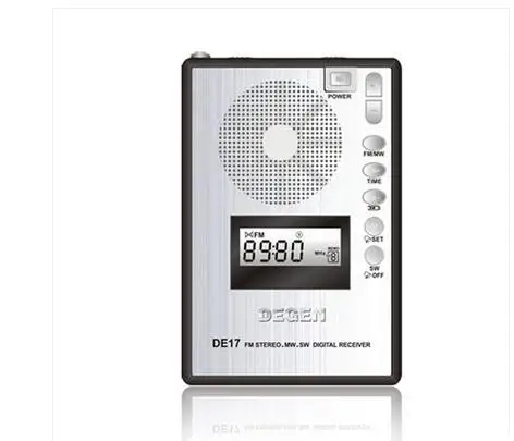 Лучшая цена Degen DE17 FM стерео MW SW lcd радио DSP World Band приемник Будильник Кварцевые часы радио A0904A