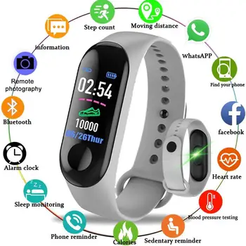 

M3 plus Smart Band Watch Fitness tracker Wristband Heart Rate Activity Color Screen Smart Electronics Bracelet Sport watch