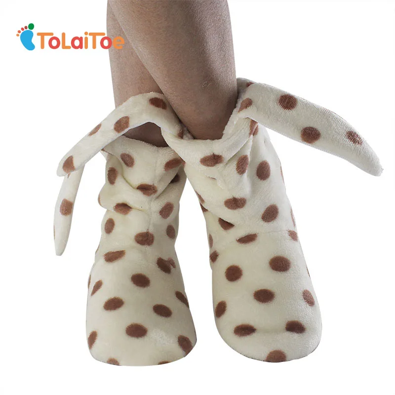 

ToLaiToe The new style keeps you warm at home for autumn and winter 2018, indoor slippers with round ears and household slippers