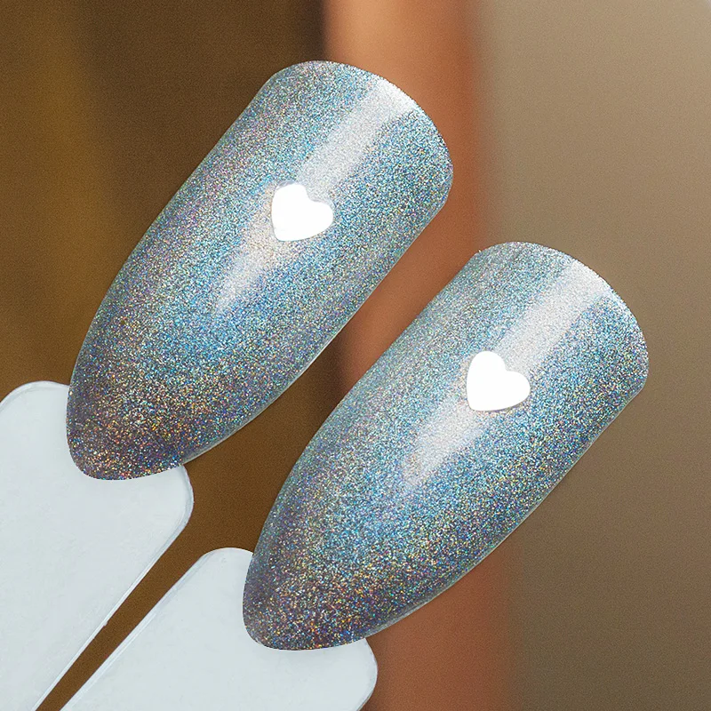 Mtssii Silver Holographic Nail Paillettes Sequins Moon Stars Heart Flakes Tips Nail Art Decoration Manicure Glitter Powder