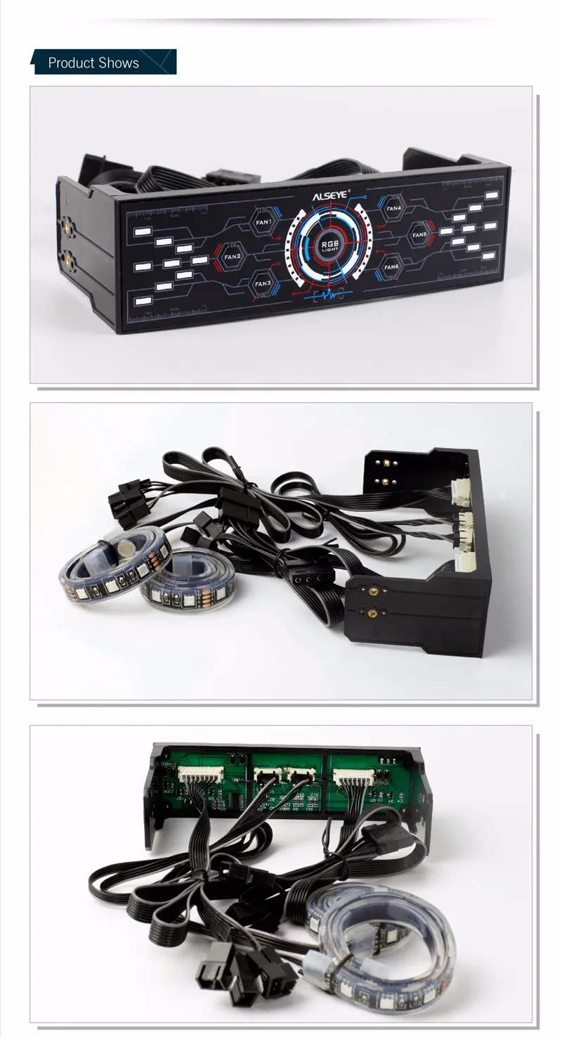 Купить alseye пк контроллер вентилятора, 6 каналы с двойной магнитной ...