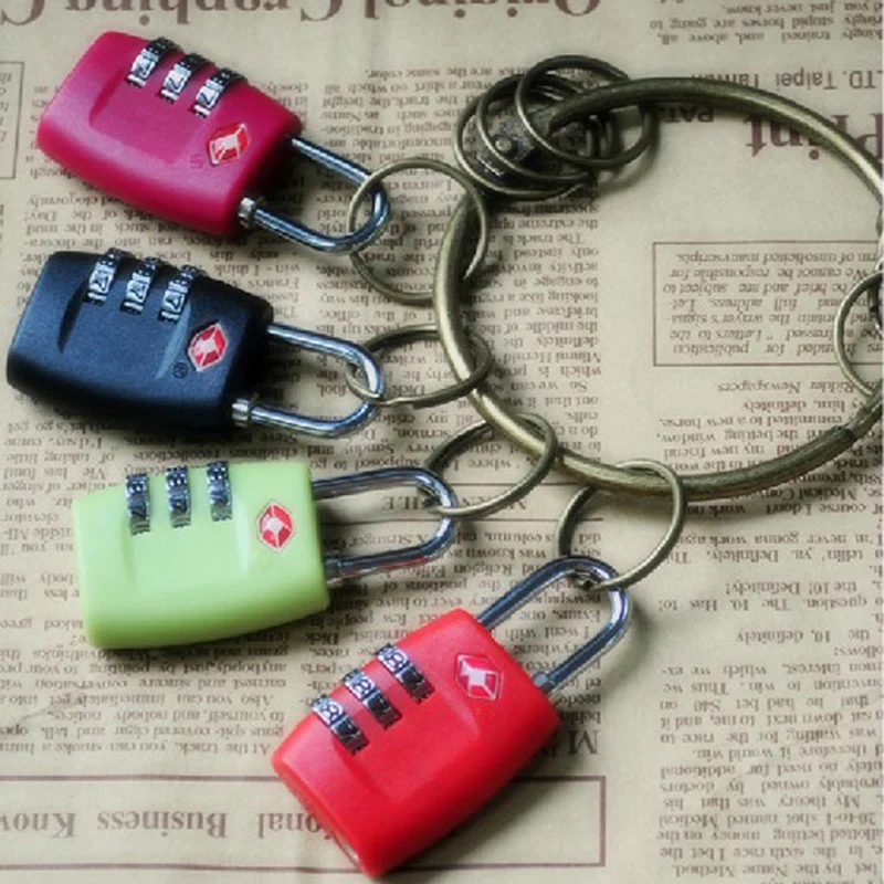 3 Digit Code Combination TSA JULY'S SONG Travel Customs Password Locks Solid Travel Accessories Zinc Alloy Luggage Locks