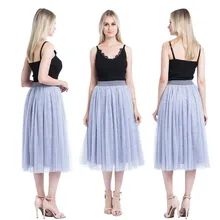 Модная винтажная женская одежда эластичная Геометрическая Высокая талия расклешённая и в складку Тюль хлопковые длинные юбки цельные