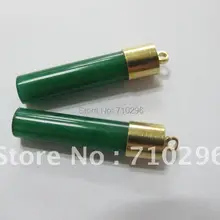 Подвеска Gemsone зеленый нефрит e полудрагоценный камень кулоны-трубочки 8*30 мм. 5 шт./партия