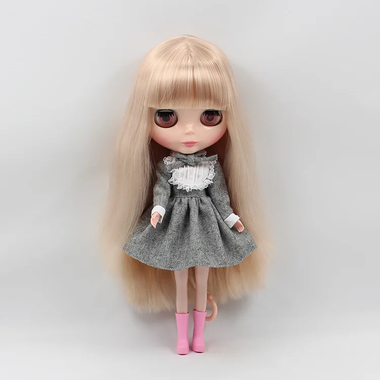 Blyth Doll Серое Платье серое платье с длинными рукавами кружевное серое платье с бантом