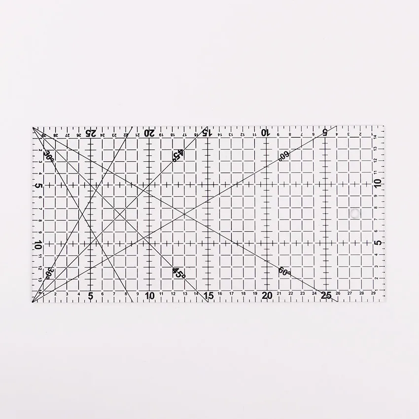 

Patch ruler cutting rule Rule Drawing Tools Ruler 30x15cm1 PC Transparent Quilting Acrylic Patchwork Aligned Ruler Grid Cutting