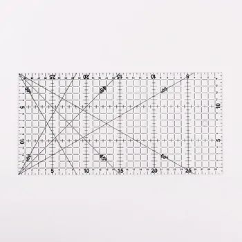 Patch ruler cutting rule Rule Drawing Tools Ruler 30x15cm1 PC Transparent Quilting Acrylic Patchwork Aligned Ruler Grid Cutting measuring tool transparent quilting sewing patchwork foot aligned ruler grid cutting edge tailor craft handmade ruler 15 3 cm