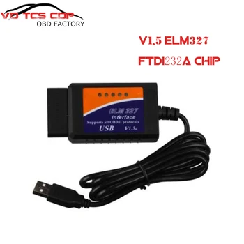 

OBD2 ELM327 USB With FTDI232a Chip Diagnostic-Tool Support All OBD 2 Protocols Super Mini Car-Detector V1.5 EML 327 USB OBD2