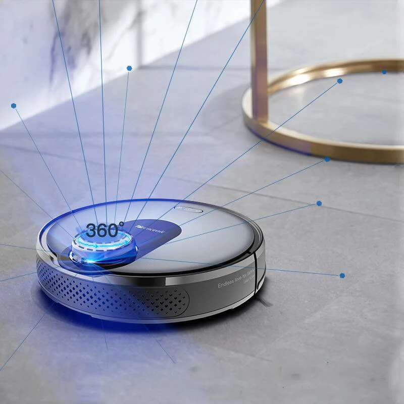 

Robot Vacuum Cleaner Aspirador Smart Fully Automatic Wipe Two In One Laser Cruise APP Control 2150PA