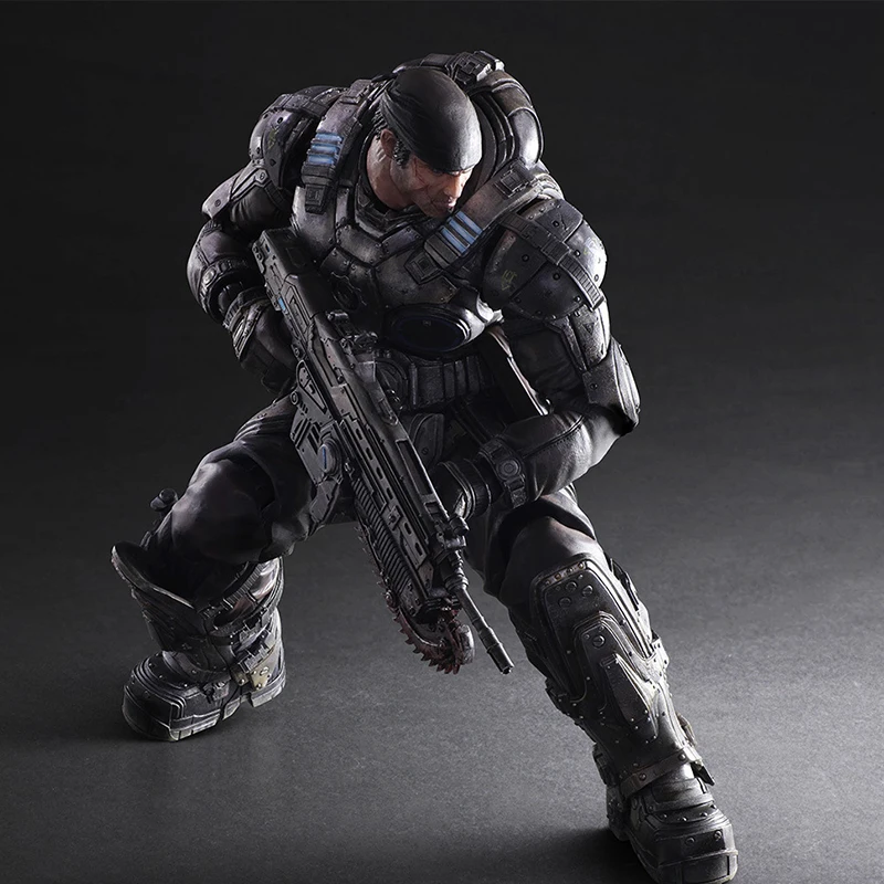 Play Arts Kai PA Маркус Fenix игра Gears of War 3 военная машина фигурка Коллекция Модель игрушки 26 см