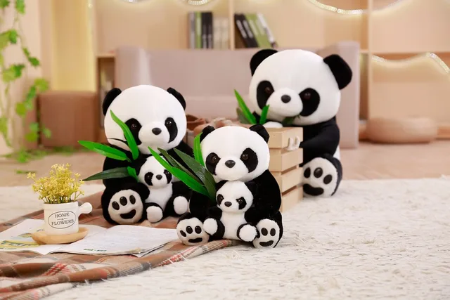 Ark Art Brinquedos de Pelúcia Animais de 18/26cm Redondos Panda de Pelúcia  Presente