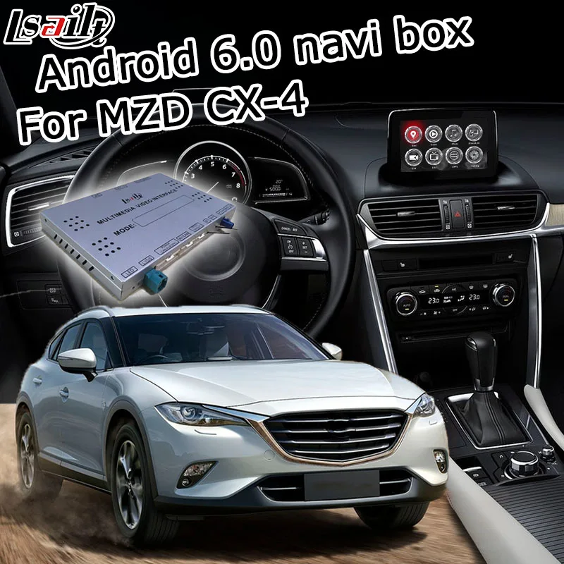 Android GPS navigation box for new Mazda CX-4 with Carplay mirror link youtube google play video interface box WAZE YANDEX