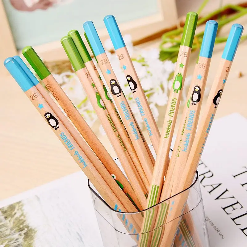12pcs/set Wooden lead pencils cartoon sailor standard pencils student's