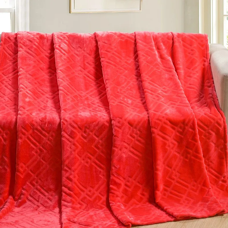 Высокое качество розовый красный синий флис пледы Одеяло Полный Королева плоский лист бархат простыня тонкий набор одеял