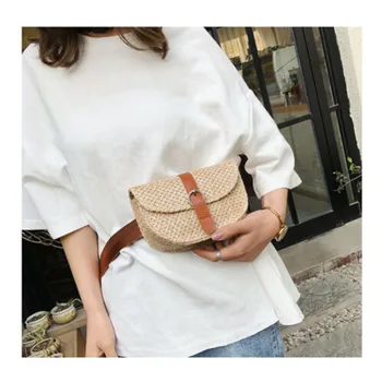 

2019 Summer Women Straw Bag Handwoven Holiday Travels Rattan Handbags Knitted Crossbody Bag Tote
