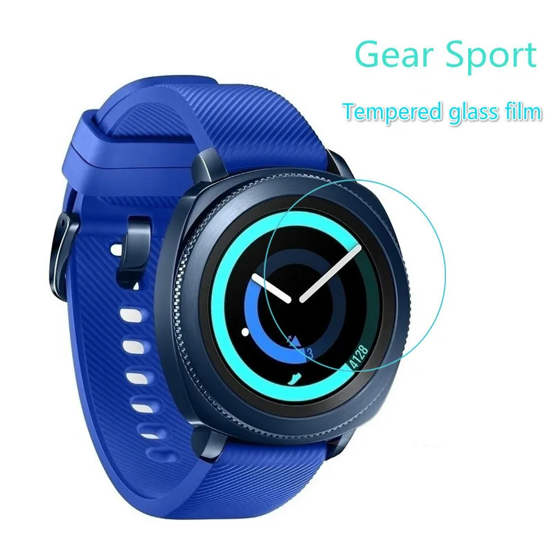 

2pcs 9H Tempered Glass Screen Protector Film For Samsung Gear S4 s2 s3 Protective film Screen Guard for gear sport Front film