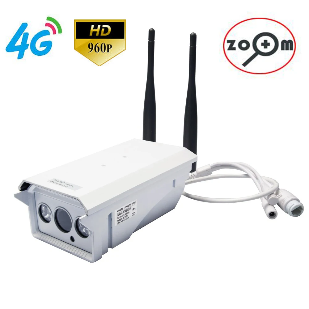 4G Mobile Bullet 960P HD IP Camera with 4G FDD LTE Network Worldwide Free APP for