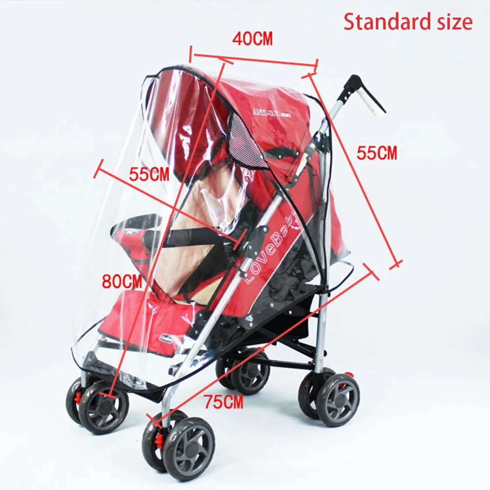 Baby stroller Accessories Rain cover Carriages Wind Dust Shield Zipper Baby Pushchair Wheelchair Cover Stroller Accessories