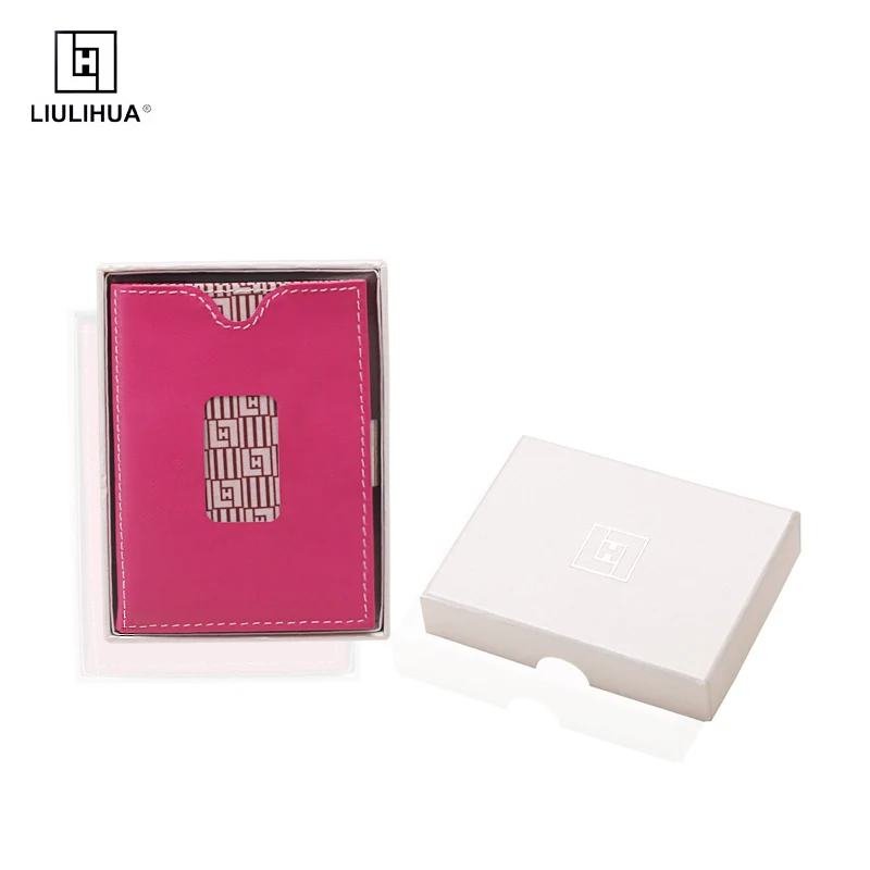 

LLH 3 fold wallet creative money clip genuine leather business men's wallets RFID Wallets front pocket clamp for money holder