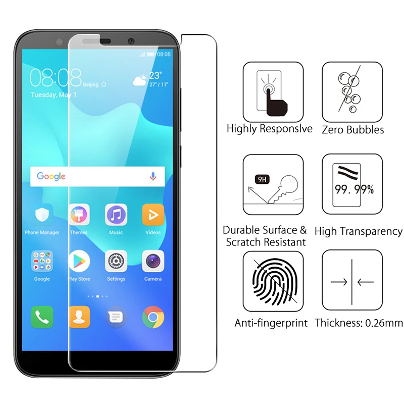 3 шт закаленное стекло для huawei Y5 Lite Защитная пленка для экрана Защитная пленка 9H для huawei Y5 Prime