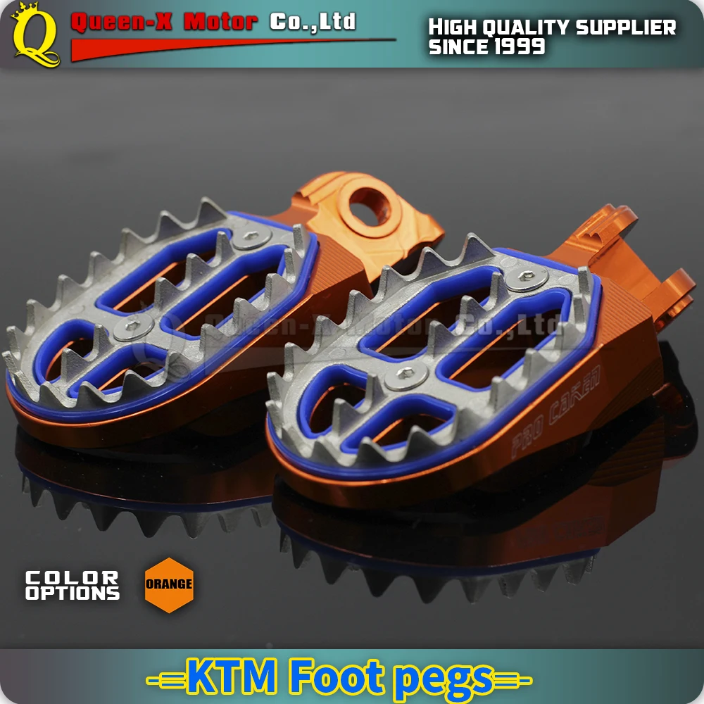 

CNC Billet MX Foot Pegs Rests Pedals For KTM EXC SX SXF XCF SMR 125 250 300 450 85 525 Motorcycle Motocross Enduro Supermoto