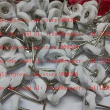 Зубные стоматологии белый ткань для полировки колеса жесткий хлопок Полировка колес ручка хвостовика 2,35 мм небольшой полировки шлифовальный суконный диск 100 шт