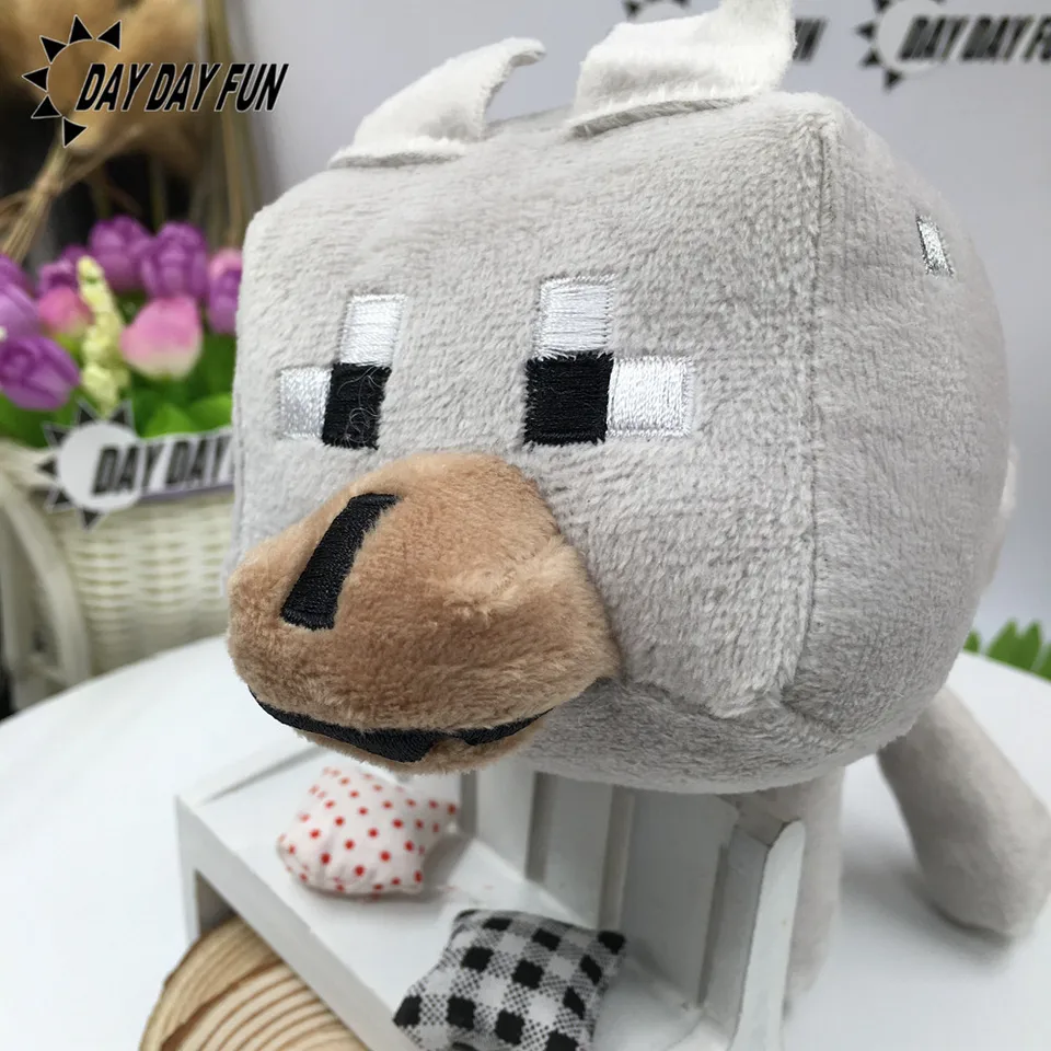 lobo minecraft peluche