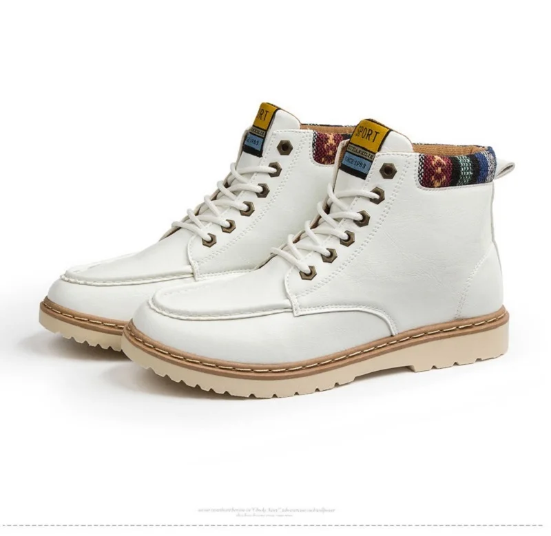 2018 Genuine Leather Men Boots Spring Autumn Winter Man Casual Shoes Fashion Lace-up Ankle Boot Men's Snow Shoe Work Vintage  (3)