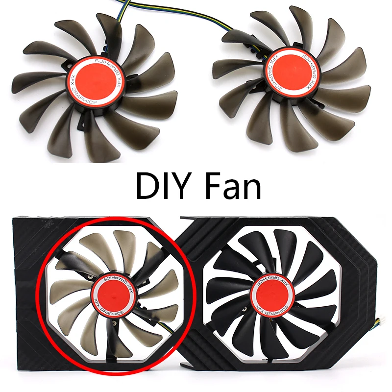 Оригинальный 95 мм CF1010U12S подставка для графической карты XFX AMD Radeon RX580 RX590