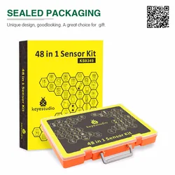 Keyestudio – Kit de démarrage de capteur 48 en 1, avec boîte cadeau pour projets Arduino bricolage (48 capteurs pièces 