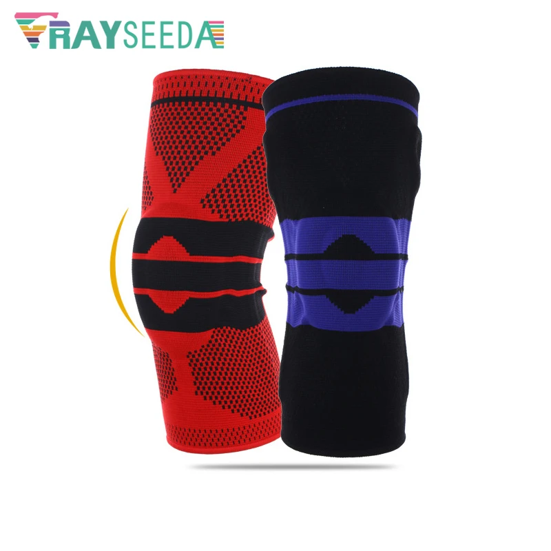Rayseeda Sports Safety Knee Pads With Silicon Rubber Double Spring Support Protector For Cycling Basketball Football | Спорт и