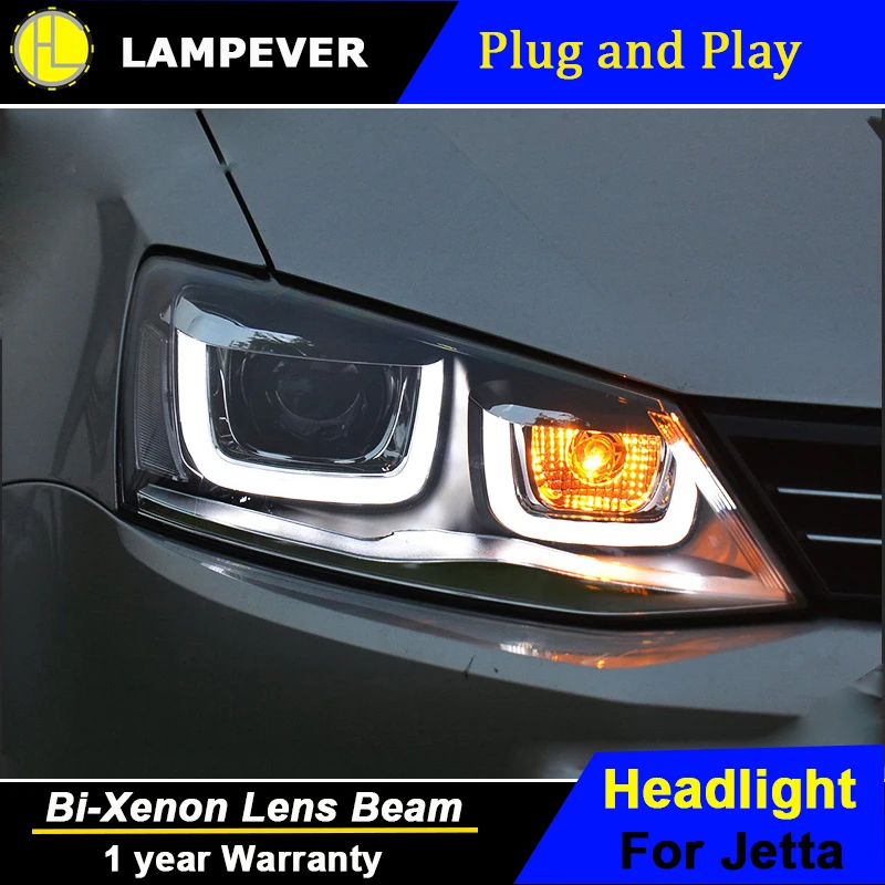 Lampever Styling for VW Jetta Headlights 2012 2016 New Jetta MK6 LED Headlight DRL Bi Xenon Lens