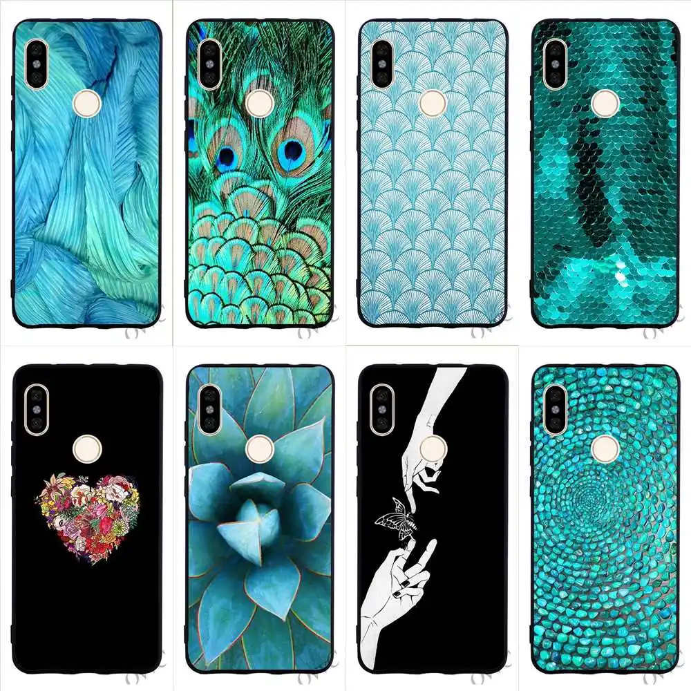 

Protective Turquoise Sapphire Phone Cover for Xiaomi Redmi 4A Case 4X 5 Plus 5A Prime 6A Note 5 6 Pro Backshell