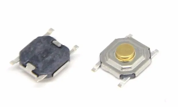 

100PCS tact 4x4x2.0MM (5.2x5.2x2.0mm) 4pins low profile miniature SMT tactile switch Re-flow solderable action force 250GF